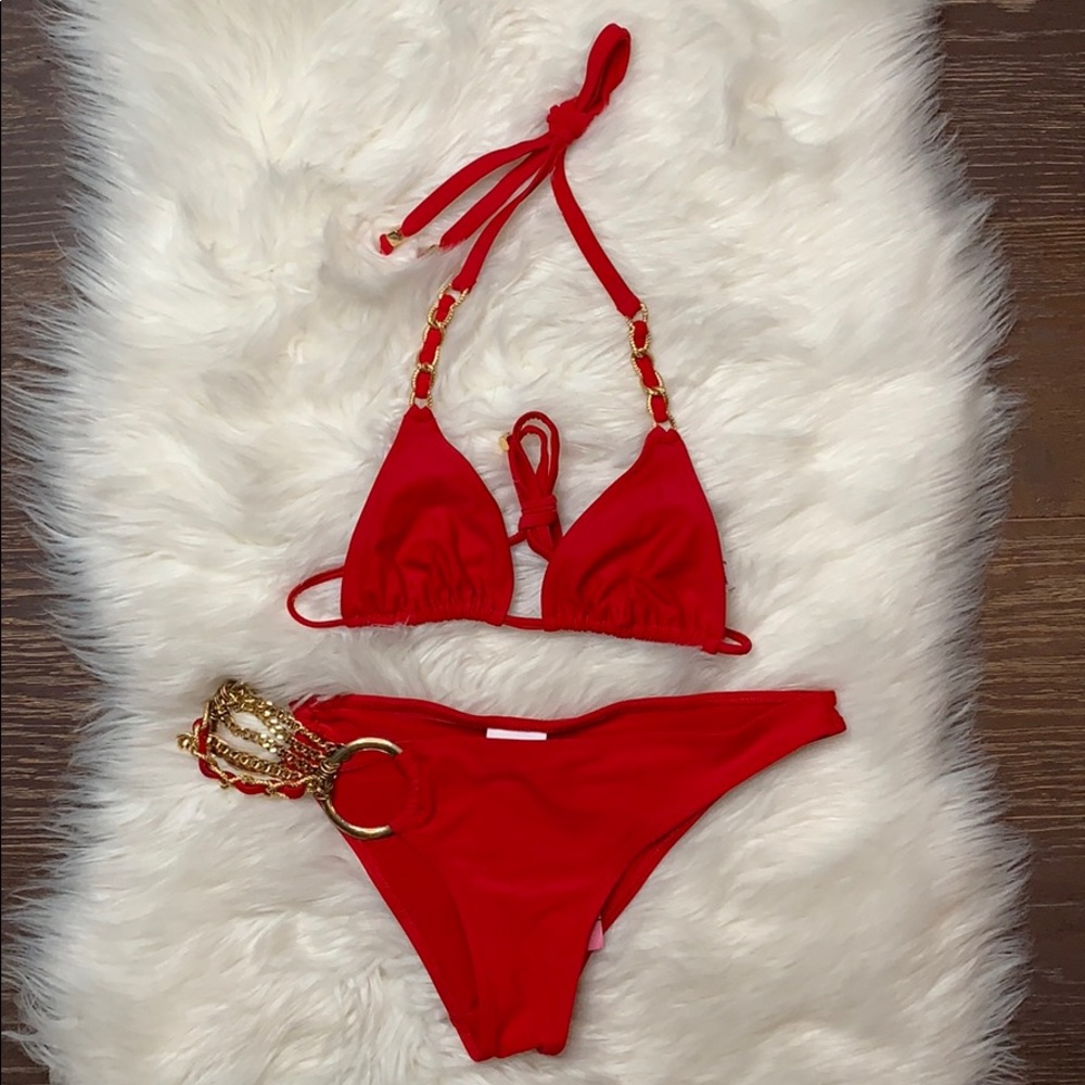Lady Lux bikini set with gold chains